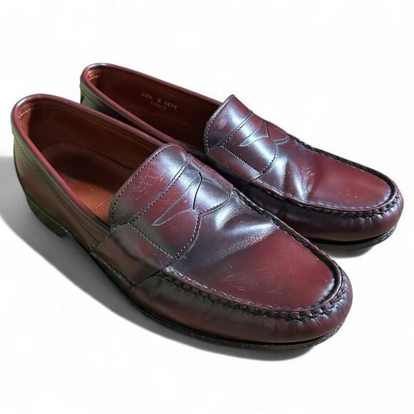 Allen Edmonds Walden Oxblood Leather Penny Loafers 10.5 Ivy Prep main image 7